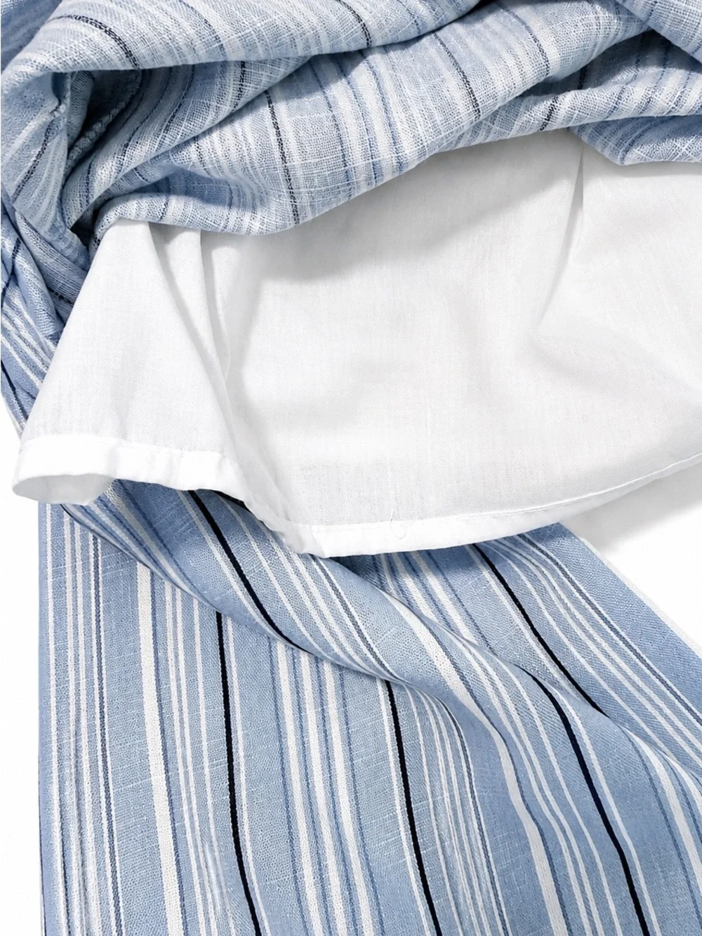 BTween Girls Blue Striped Wide-Leg Jumpsuit Size 7 Adjustable Straps NWT